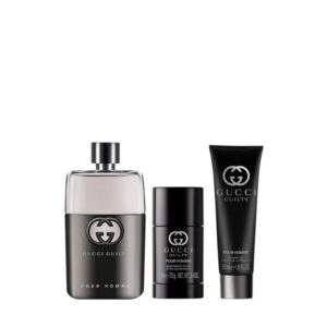 Gucci Guilty 3Pc 3.0 Edt + 2.5 Deo Stick + 1.7 S/G Eau De Toilette for Men - 3.0 OZ