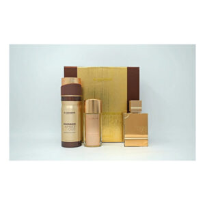 Al Haramain Amber Oud Gold 3 Pc Set 2.5 Oz + 1.0 Oz + 6.6 B/S for Men - 2.5 OZ