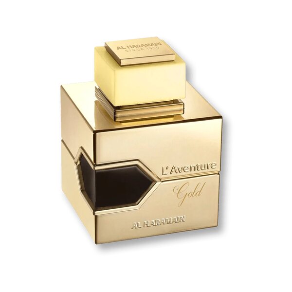 Al Haramain L'Aventure Gold 3.3 bottle and packaging