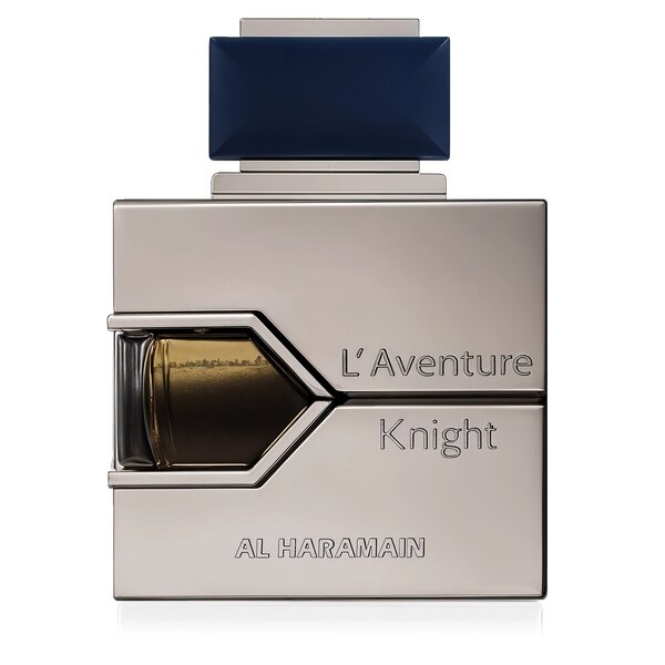 Al Haramain L'Aventure Knight 3.3 bottle and packaging