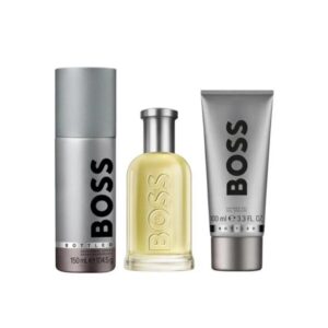 Hugo Boss Bottled 3 Pc 3.3 Parfum + 3.3 S/G + 2.5 Deo Parfum for Men -