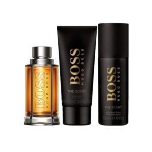 HUGO BOSS "THE SCENT" 3 PC SET 3.3 EDT + 3.3 S/G + 2.5 DEO [MSET]