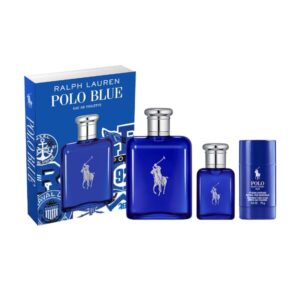 Ralph Lauren Polo Blue 3Pc 4.2 Edt + 40 Ml + 2.5 Deo Stick Eau De Toilette for Men - 40 ML